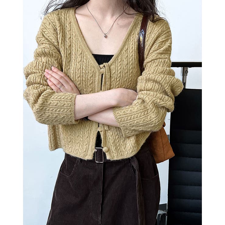 Heather（ヘザー）の「ケーブルショートニット 983816（ニット