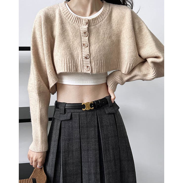 【SHOPLIST限定】クルーネックショートニットボレロカーディガン トップス … | kirakiraShop  | 詳細画像18 