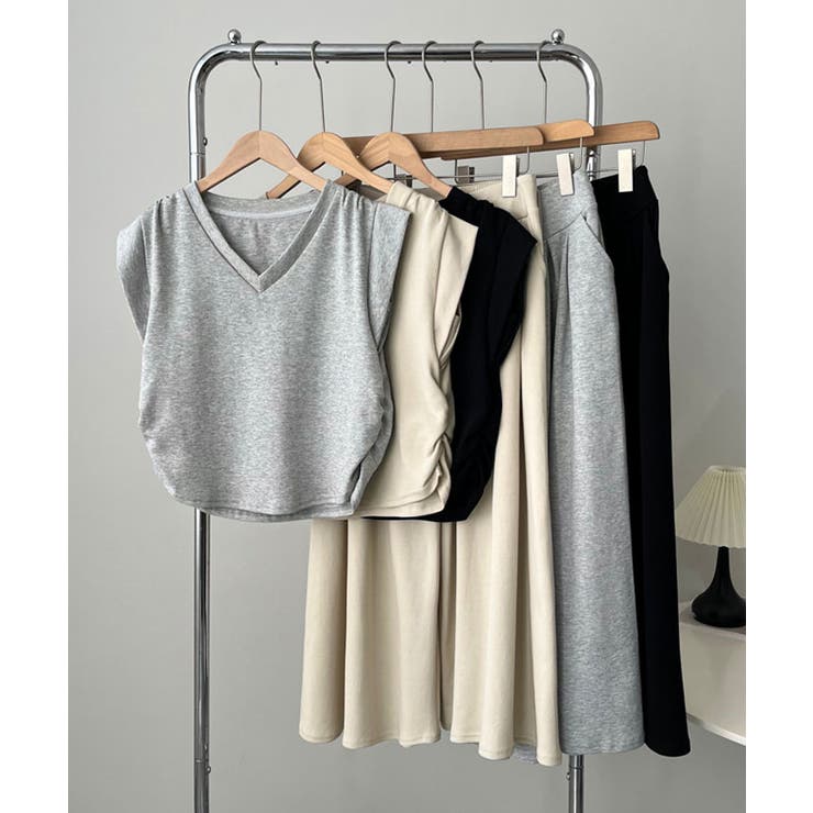 美シルエットカットソーセットアップ 全3色 セットアップ[品番