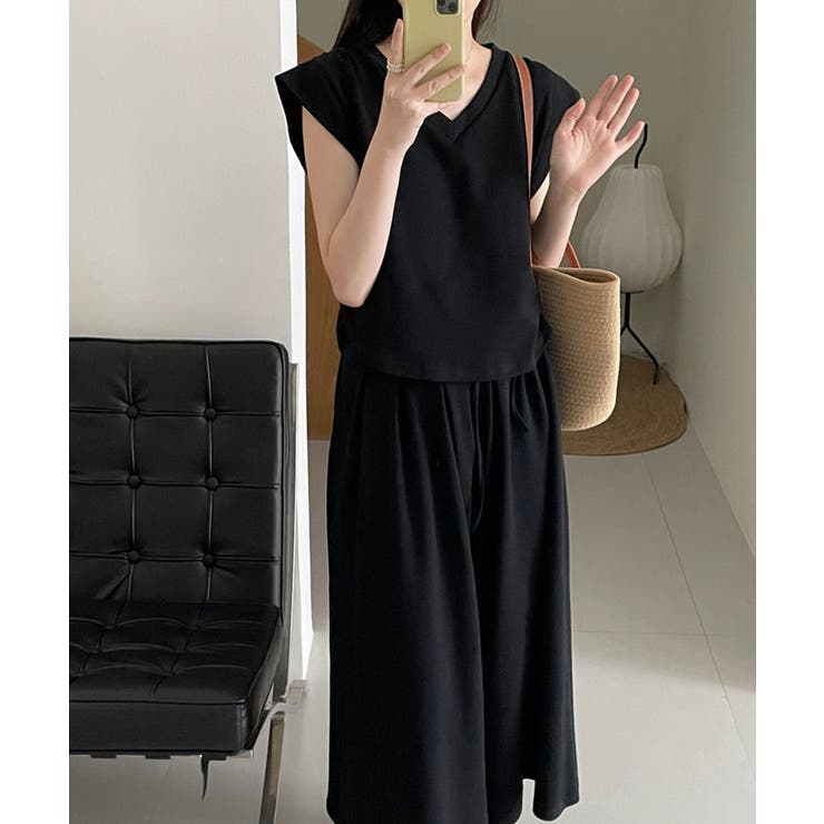 美シルエットカットソーセットアップ 全3色 セットアップ[品番