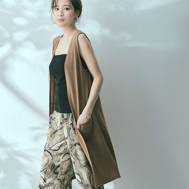 薄手ニットソーロングジレ トップス ジレ 品番 Ik Kirakirashop キラキラショップ のレディース ファッション通販 Shoplist ショップリスト