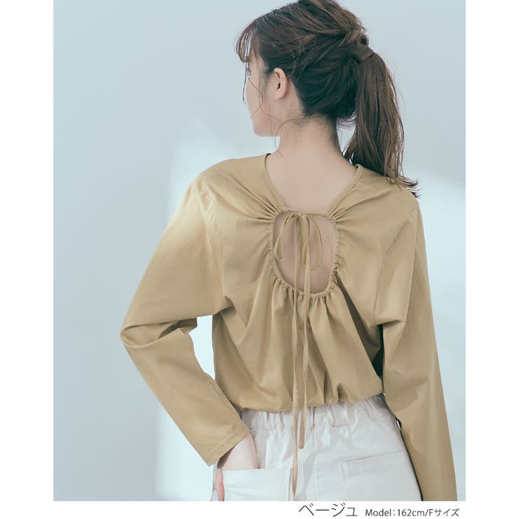 バックドロストコットンロンT トップス カットソー | kirakiraShop  | 詳細画像7 