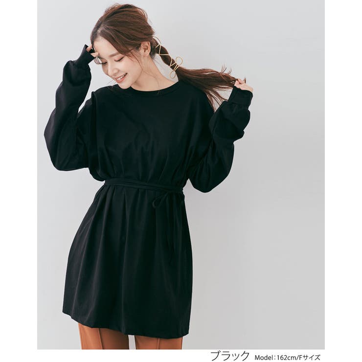 バックドロストチュニックロンT トップス カットソー | kirakiraShop  | 詳細画像12 
