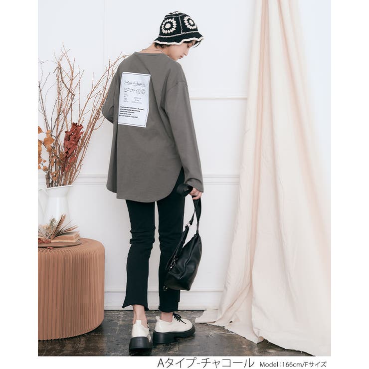 バックタグ&ロゴ ロングTシャツ 2タイプ[品番:IK000006517 バックタグ&ロゴ ロングTシャツ 2タイプ[品番:IK000006517