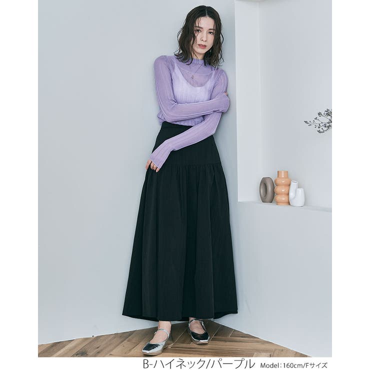 ランダムリブシアーニット 2タイプ トップス | kirakiraShop  | 詳細画像18 