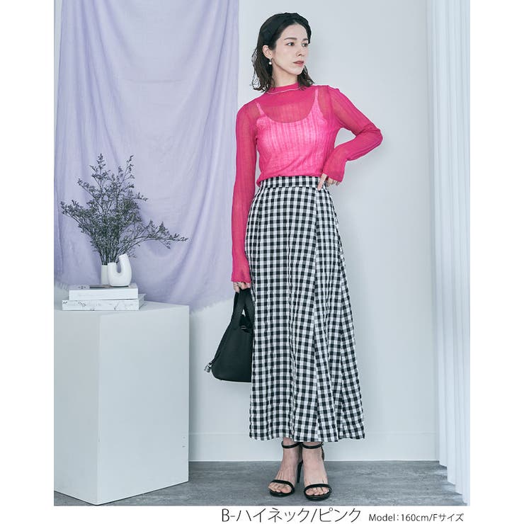 ランダムリブシアーニット 2タイプ トップス | kirakiraShop  | 詳細画像31 