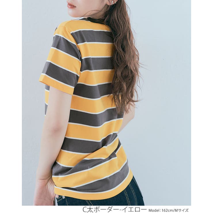 ストレッチボーダーTシャツ トップス ボーダーTシャツ | kirakiraShop  | 詳細画像34 