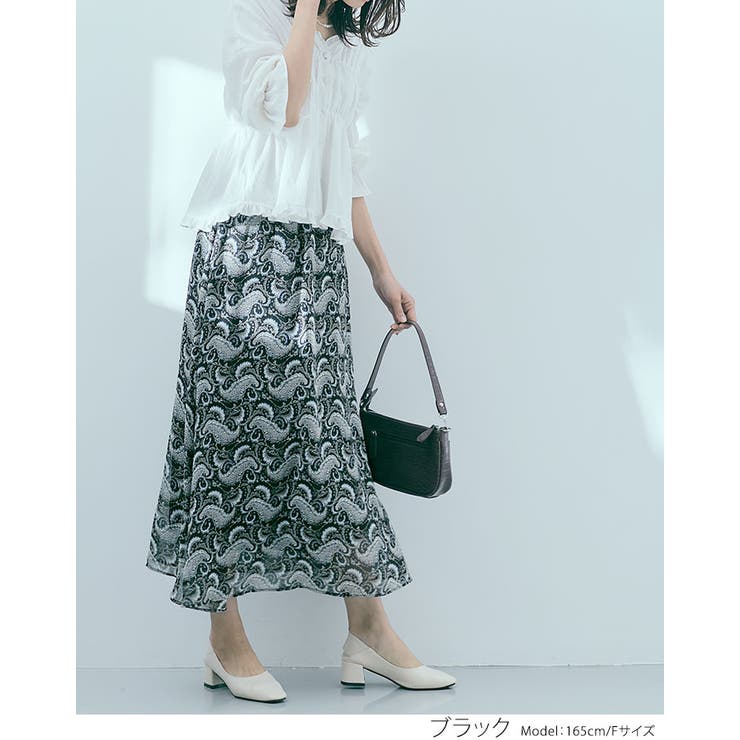 ペイズリー柄シフォンスカート ボトムス ロングスカート | kirakiraShop  | 詳細画像10 