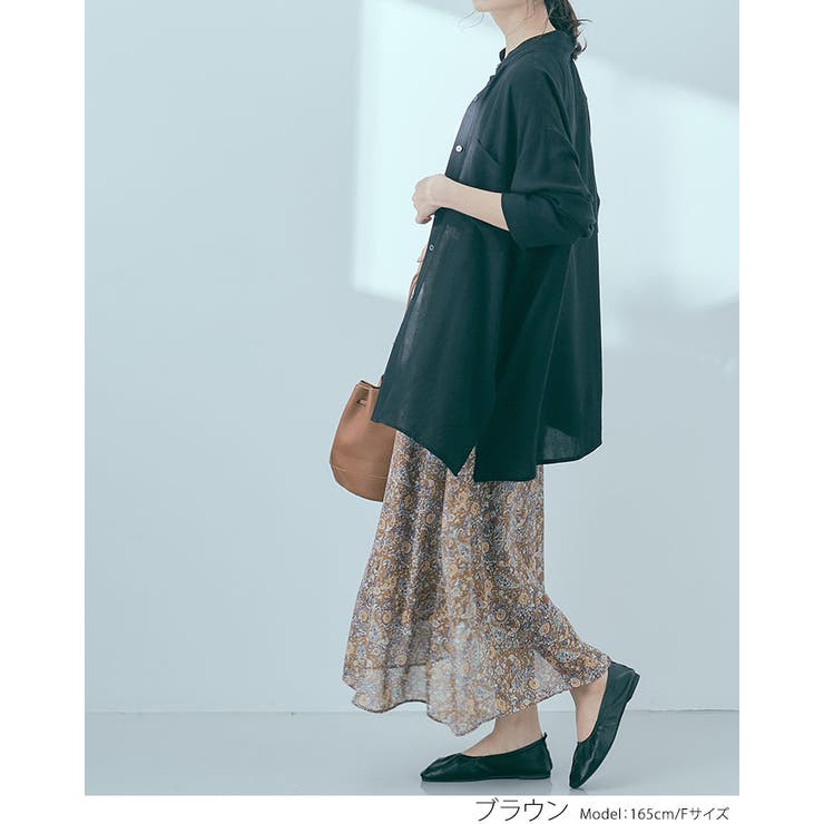 ペイズリー柄シフォンスカート ボトムス ロングスカート | kirakiraShop  | 詳細画像14 