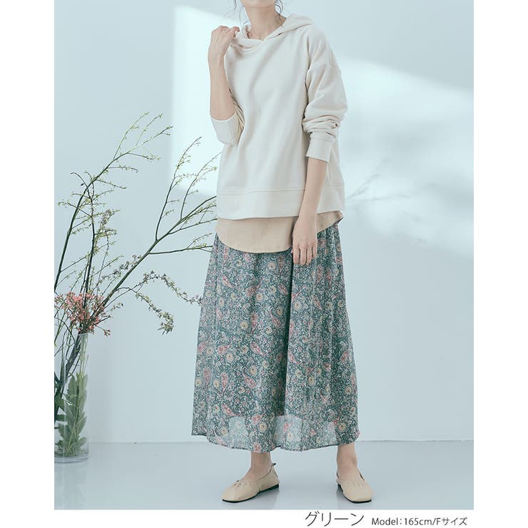 ペイズリー柄シフォンスカート ボトムス ロングスカート | kirakiraShop  | 詳細画像17 