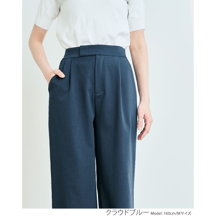 ストレートワイドスラックスパンツ 3サイズ ボトムス[品番