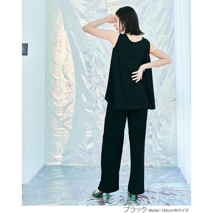 冷涼ランダムリブワイドパンツ 2サイズ ボトムス | kirakiraShop  | 詳細画像6 