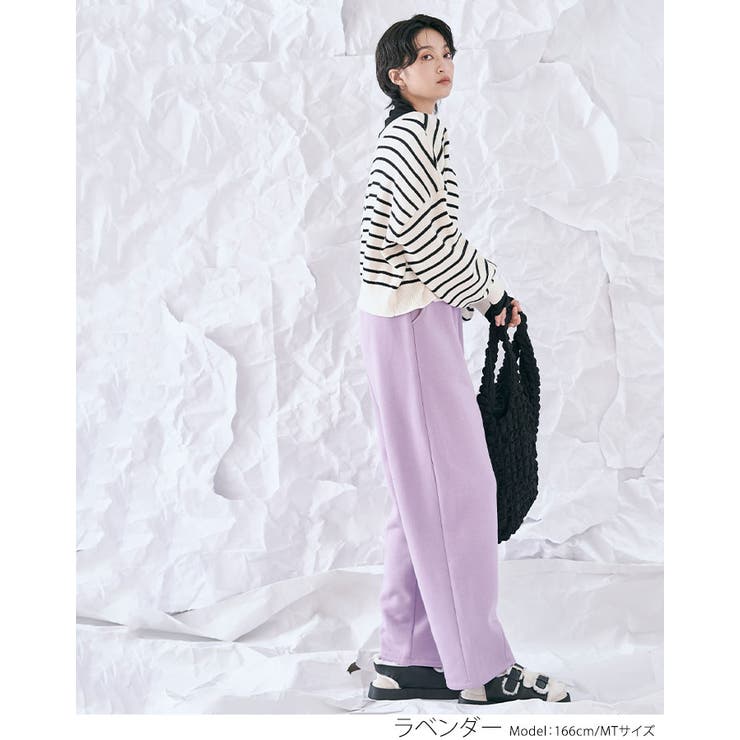 裏起毛スウェットカーブパンツ 2サイズ ボトムス[品番