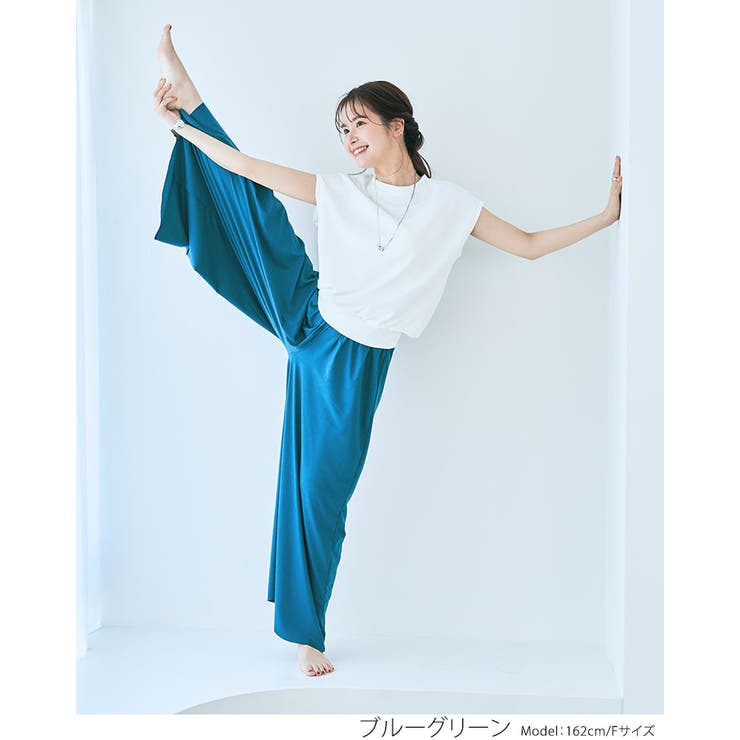 スカートのようなワイドフレアロングパンツ ガウチョパンツ ワイドパンツ | kirakiraShop  | 詳細画像19 