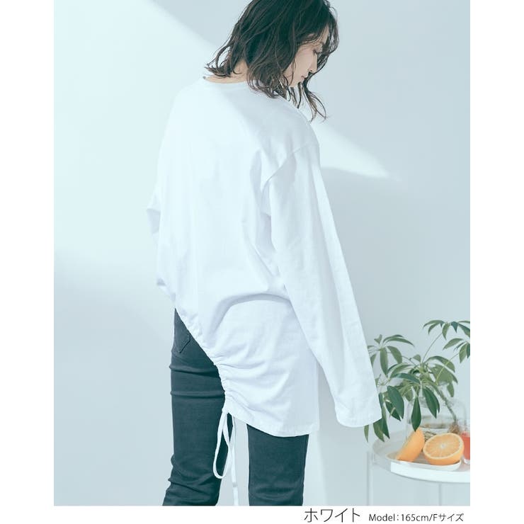 ドロストアシメヘムビッグシルエットロンT トップス カットソー | kirakiraShop  | 詳細画像10 