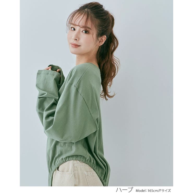 ドロストアシメヘムビッグシルエットロンT トップス カットソー | kirakiraShop  | 詳細画像11 