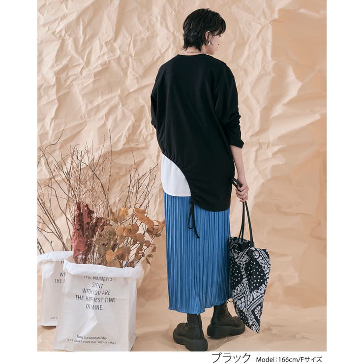 ドロストアシメヘムビッグシルエットロンT トップス カットソー | kirakiraShop  | 詳細画像6 