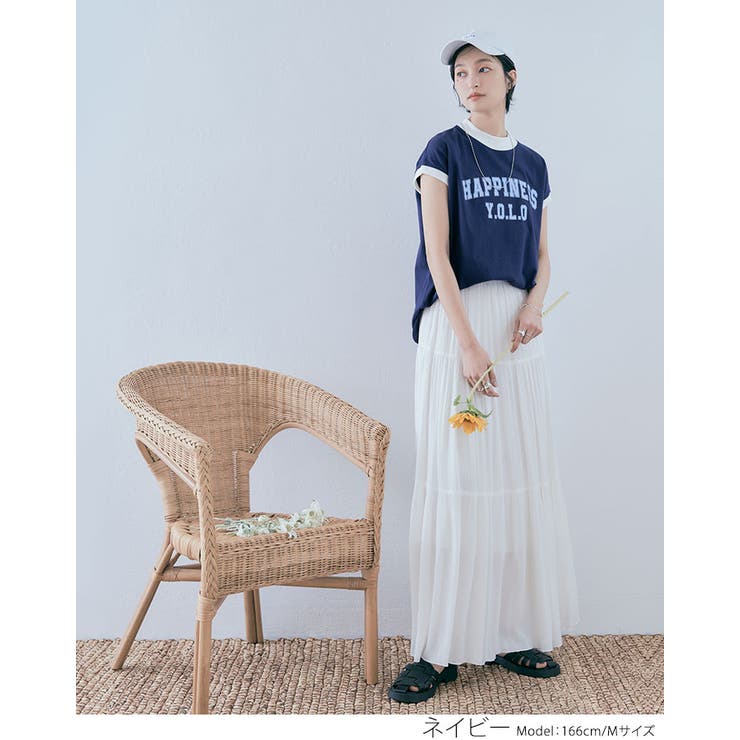 モックネックフレンチロゴTシャツ トップス カットソー | kirakiraShop  | 詳細画像22 