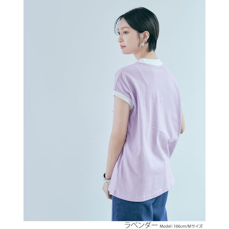 モックネックフレンチロゴTシャツ トップス カットソー | kirakiraShop  | 詳細画像31 