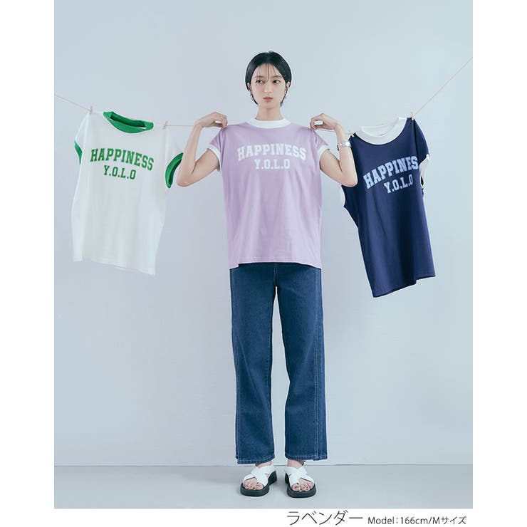 モックネックフレンチロゴTシャツ トップス カットソー | kirakiraShop  | 詳細画像32 