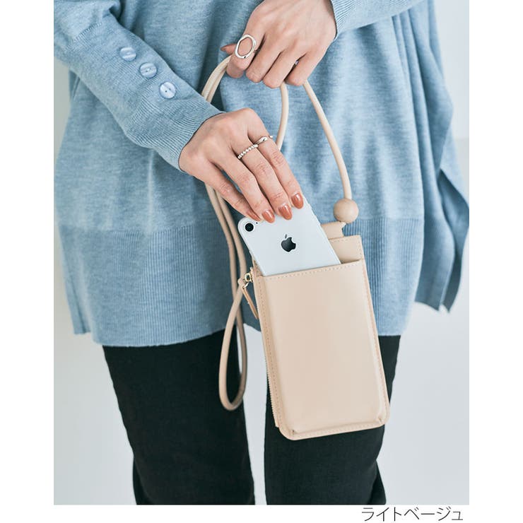 エコレザースマホポシェット 小物 鞄[品番：IK000007149