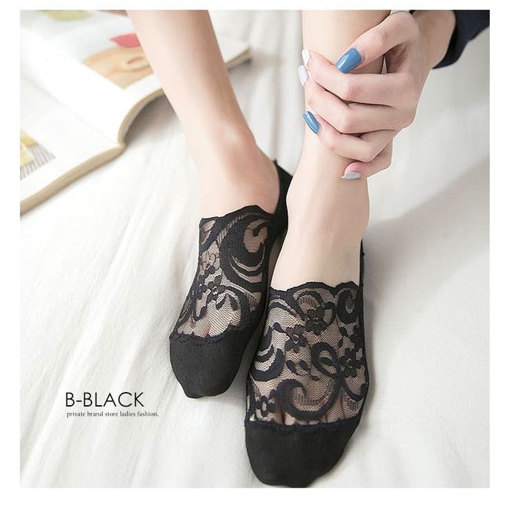 レースデザインフットカバー 3タイプ フットカバー[品番：IK000005232