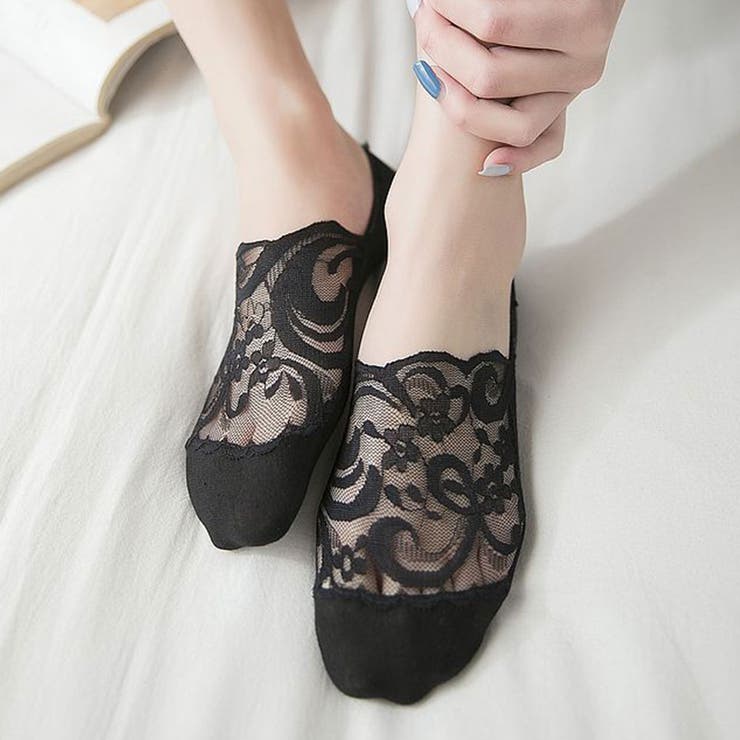 レースデザインフットカバー 3タイプ フットカバー[品番：IK000005232