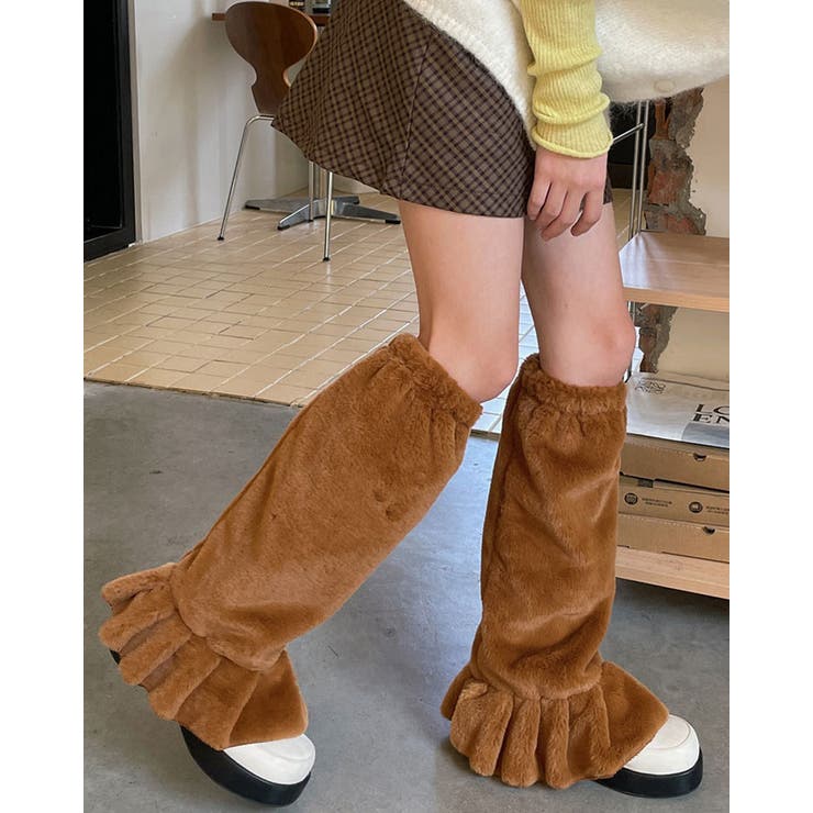 【SHOPLIST限定】フリルファーレッグウォーマー レッグウォーマー 靴下 | kirakiraShop  | 詳細画像15 