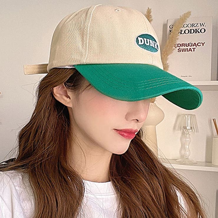 Bタイプ-ミント | 配色ロゴキャップ 2タイプ 男女兼用 | kirakiraShop 