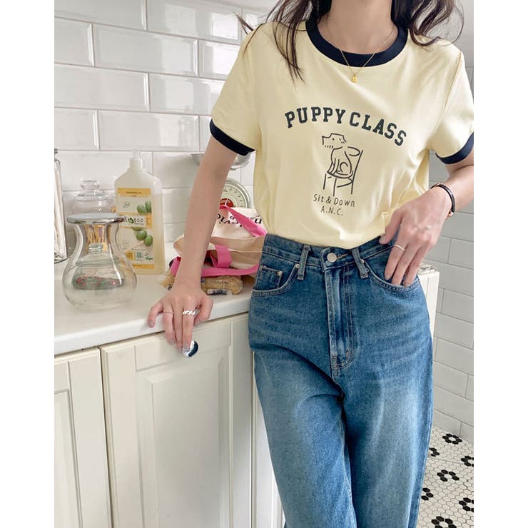 【SHOPLIST限定】配色ラインイラストロゴリンガーTシャツ トップス ロゴT… | kirakiraShop  | 詳細画像10 