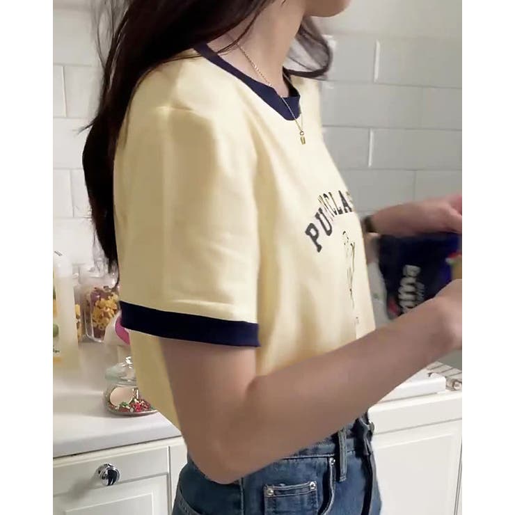 【SHOPLIST限定】配色ラインイラストロゴリンガーTシャツ トップス ロゴT… | kirakiraShop  | 詳細画像11 