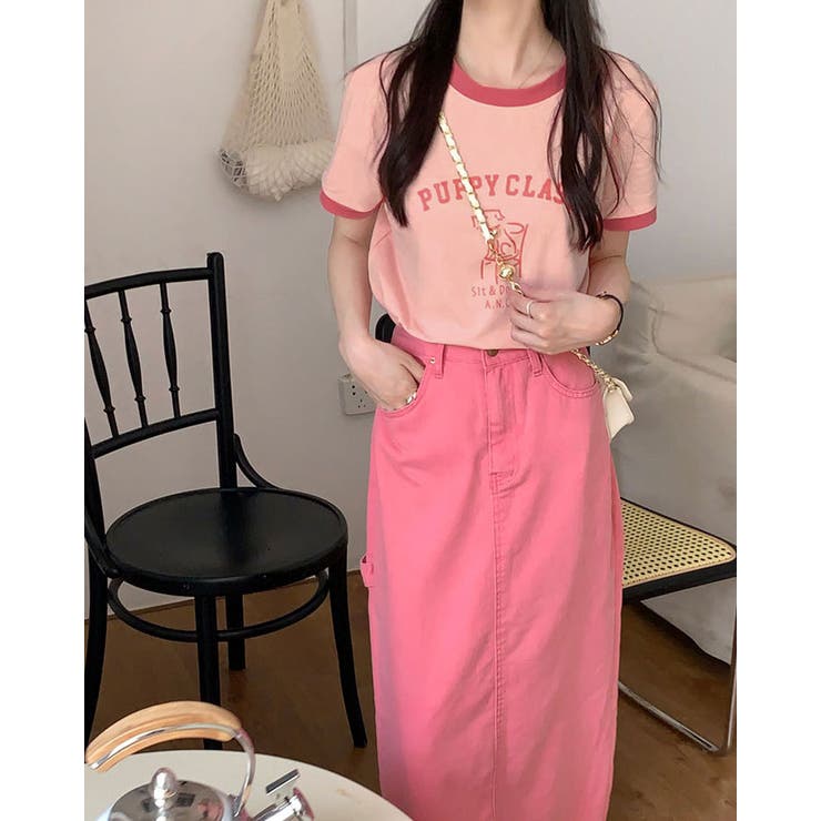 【SHOPLIST限定】配色ラインイラストロゴリンガーTシャツ トップス ロゴT… | kirakiraShop  | 詳細画像17 