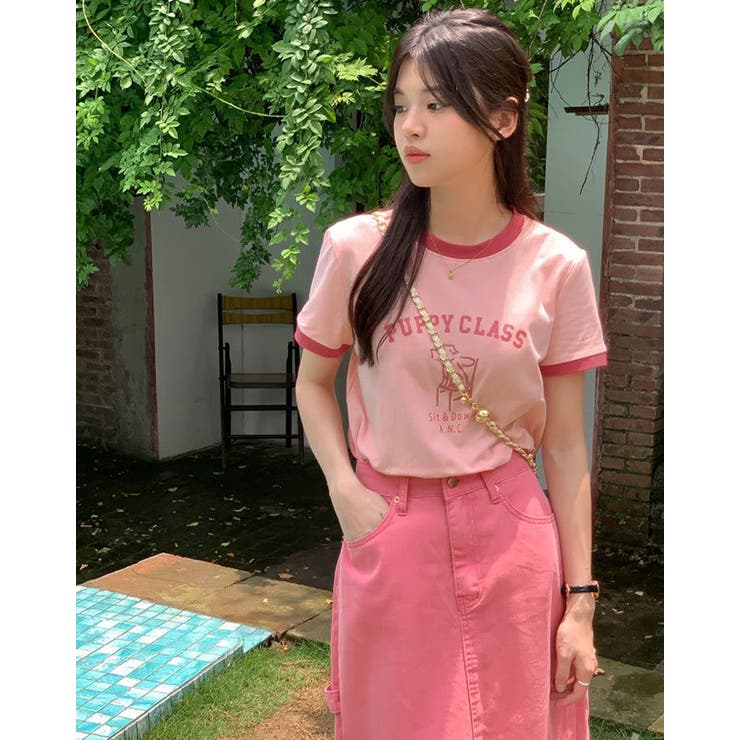 【SHOPLIST限定】配色ラインイラストロゴリンガーTシャツ トップス ロゴT… | kirakiraShop  | 詳細画像20 