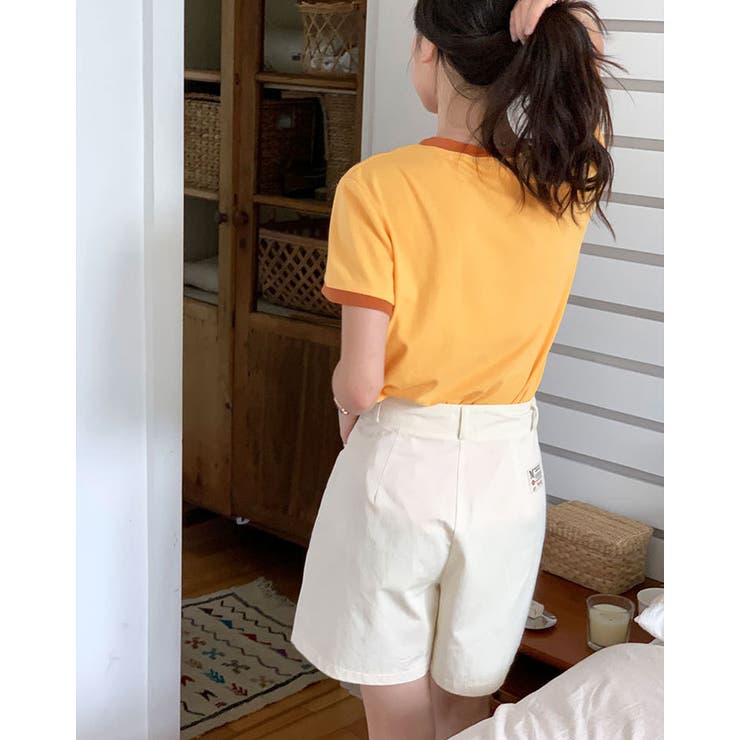 【SHOPLIST限定】配色ラインイラストロゴリンガーTシャツ トップス ロゴT… | kirakiraShop  | 詳細画像25 