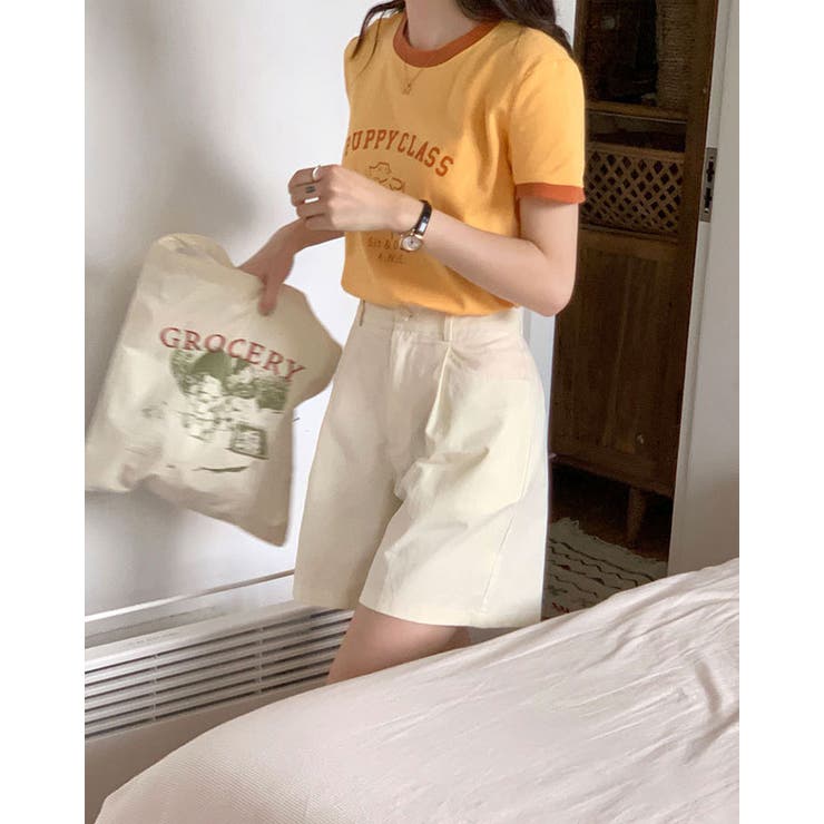 【SHOPLIST限定】配色ラインイラストロゴリンガーTシャツ トップス ロゴT… | kirakiraShop  | 詳細画像28 