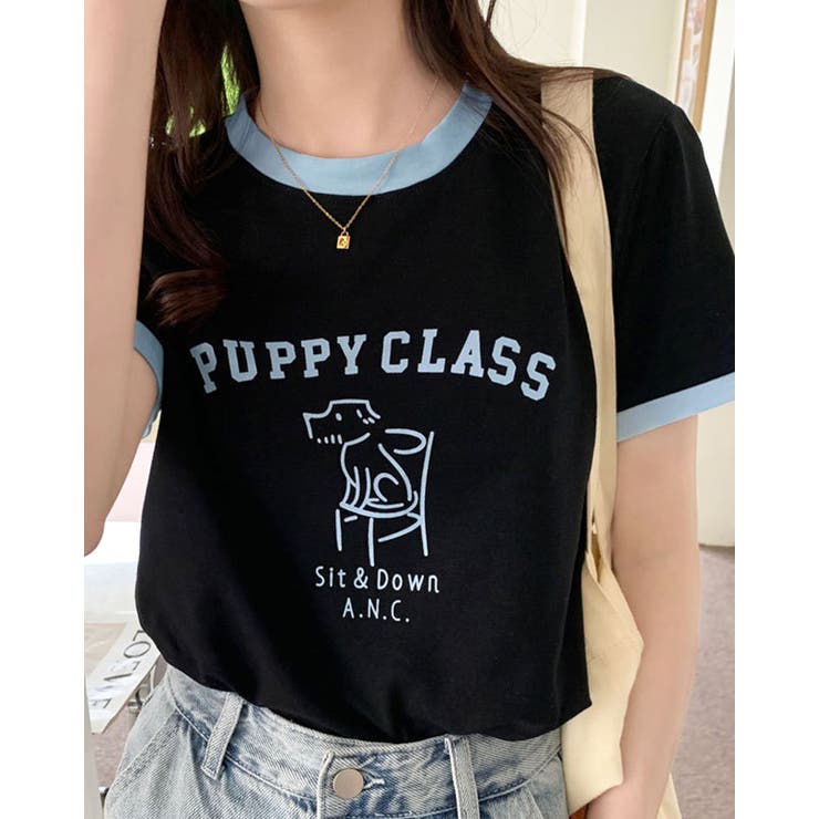 【SHOPLIST限定】配色ラインイラストロゴリンガーTシャツ トップス ロゴT… | kirakiraShop  | 詳細画像30 