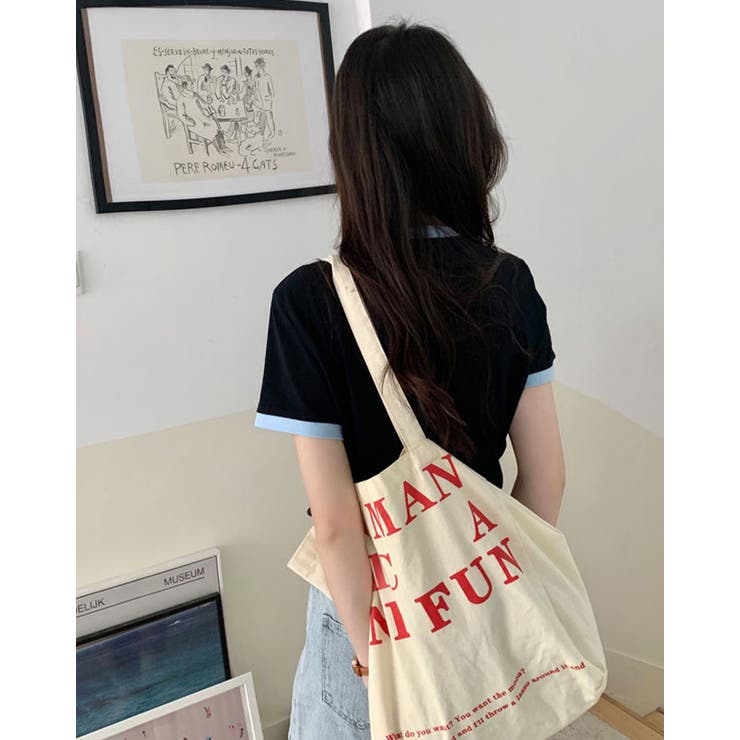 【SHOPLIST限定】配色ラインイラストロゴリンガーTシャツ トップス ロゴT… | kirakiraShop  | 詳細画像33 