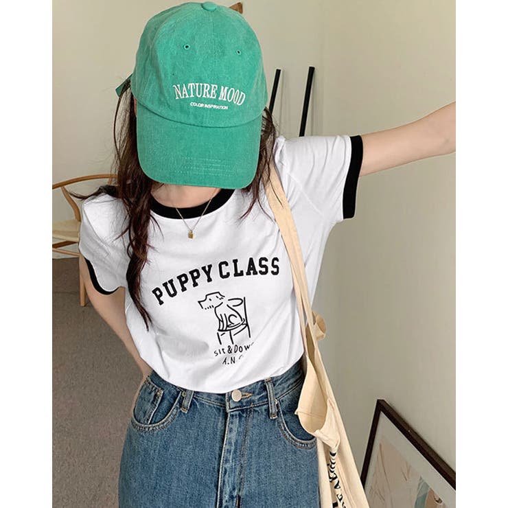 【SHOPLIST限定】配色ラインイラストロゴリンガーTシャツ トップス ロゴT… | kirakiraShop  | 詳細画像6 