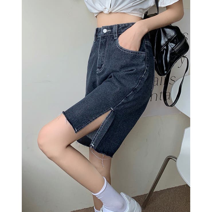 スリットデニムハーフパンツ 3サイズ ボトムス | kirakiraShop  | 詳細画像15 