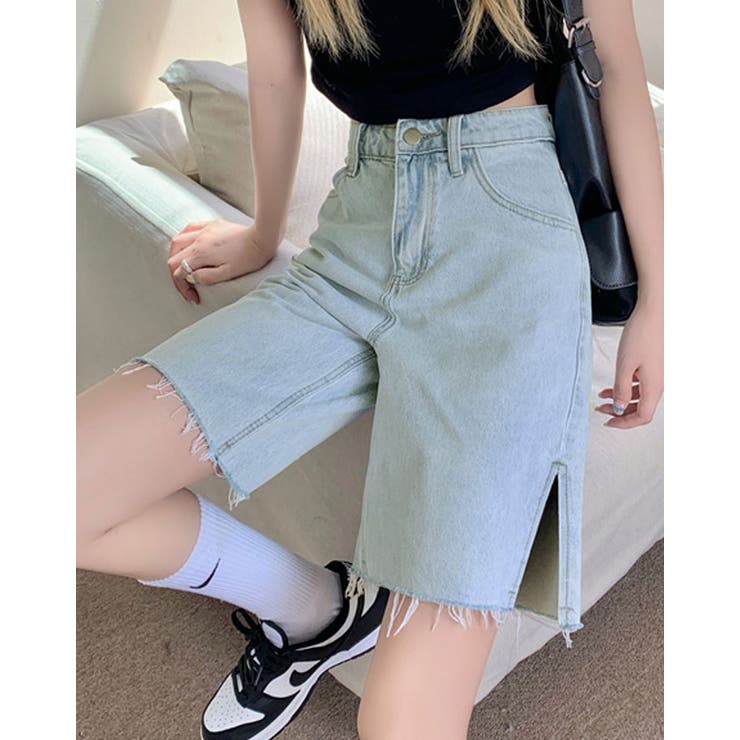 スリットデニムハーフパンツ 3サイズ ボトムス | kirakiraShop  | 詳細画像2 