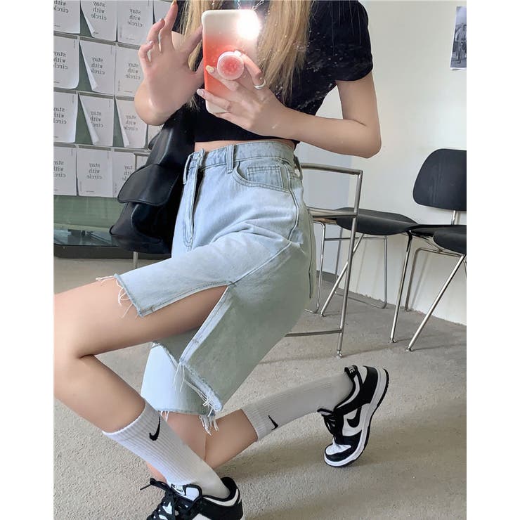 スリットデニムハーフパンツ 3サイズ ボトムス | kirakiraShop  | 詳細画像5 