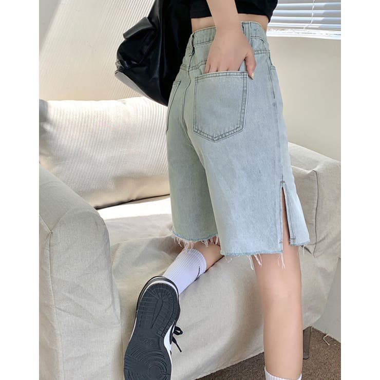 スリットデニムハーフパンツ 3サイズ ボトムス | kirakiraShop  | 詳細画像6 