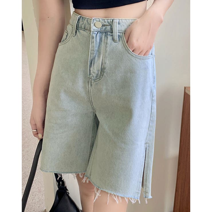 スリットデニムハーフパンツ 3サイズ ボトムス | kirakiraShop  | 詳細画像7 