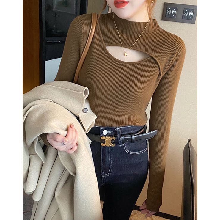 【SHOPLIST限定】フロントオープンリブニット トップス リブニット | kirakiraShop  | 詳細画像10 