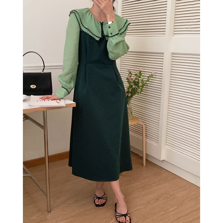 【SHOPLIST限定】ダブルカラーシアードッキングワンピース ドッキングワンピ… | kirakiraShop  | 詳細画像12 