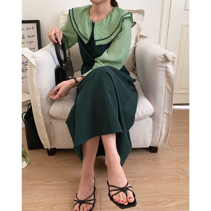 【SHOPLIST限定】ダブルカラーシアードッキングワンピース ドッキングワンピ… | kirakiraShop  | 詳細画像19 