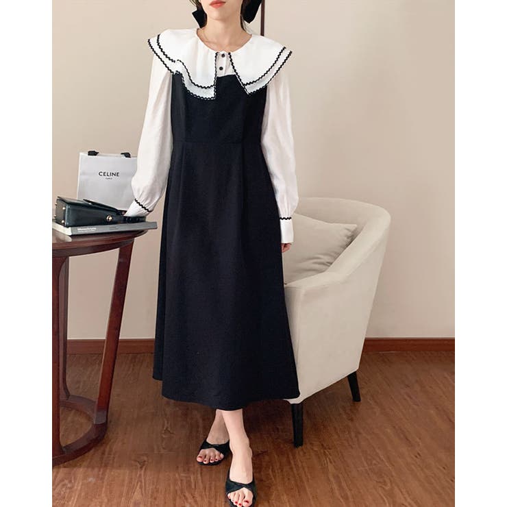 【SHOPLIST限定】ダブルカラーシアードッキングワンピース ドッキングワンピ… | kirakiraShop  | 詳細画像2 