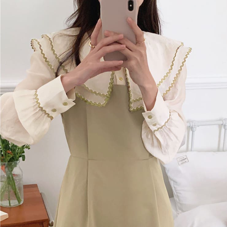 ベージュ | 【SHOPLIST限定】ダブルカラーシアードッキングワンピース ドッキングワンピ… | kirakiraShop 