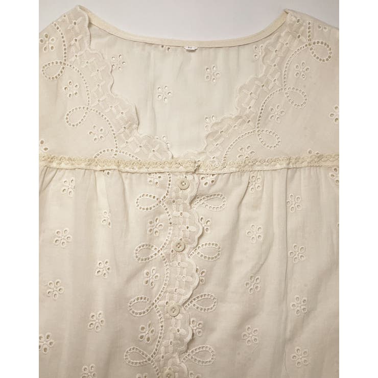 【SHOPLIST限定】スカラップ刺繍ブラウス トップス ブラウス | kirakiraShop  | 詳細画像4 