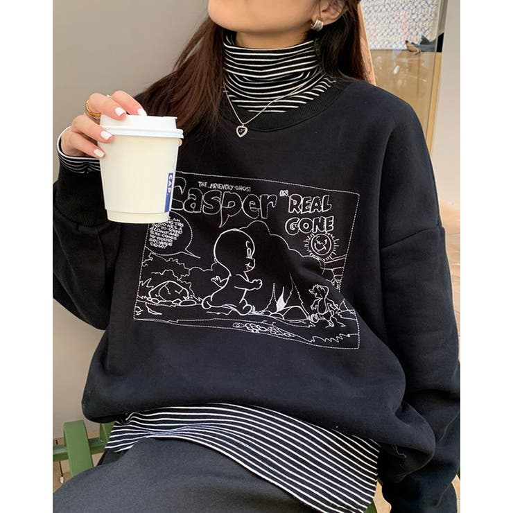 オフショルグラインダーボーダーニット TOPS[品番：MKSW0051806